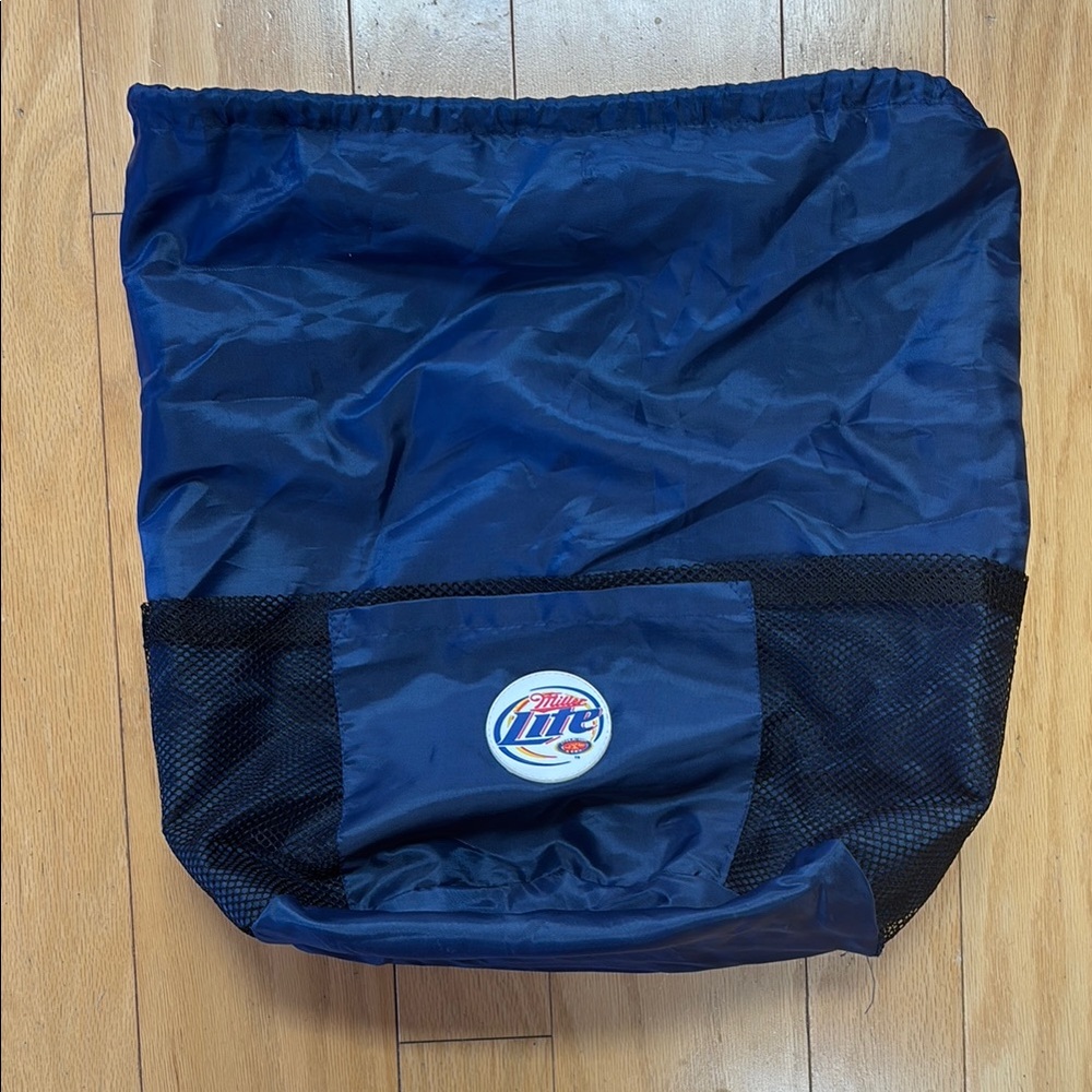 Miller Lite Blue Drawstring Bag